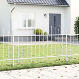 Garden Fence White 510 x 100 cm Powder-Coated Steel 3360143