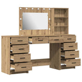 Dressing Table with Drawer 3 pcs Artisan Oak Engineered Wood 3334217