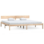 Bed Frame without Mattress Solid Wood Super King 810162