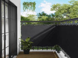 Balcony Screen Black 110 x 1000 cm Oxford Fabric 42030863