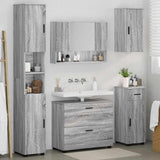 Bathroom Furniture Set with Drawer with Shelf 5 pcs Grey Sonoma 3393079