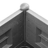Garden Raised Bed PP Stone Grey 100x43x35 cm 317580