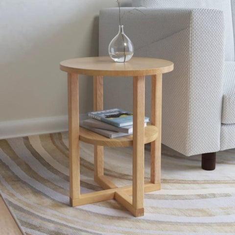 ZNTS Side Table 40x50 cm Solid Oak Wood 247044