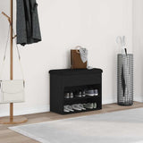 Storage Bench Black Oak 62 x 32 x 50 cm Engineered Wood 862990