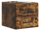 Wall-Mounted Bedside Cabinet Smoked Oak 34.5 x 33 x 40 cm 899325