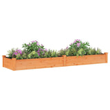 Garden Raised Bed with Liner Brown 240x60x25 cm Solid Wood Fir 364299