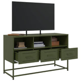 TV Cabinet Olive Green 100.5x39x60.5 cm Steel 846546