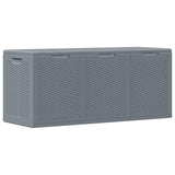 Garden Storage Box Grey PP Rattan 270 L 364061