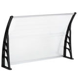 ZNTS HT-120 x 80 Household Application Door & Window Rain Cover Eaves Canopy White & Black Bracket 23298146