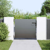 Garden Gate with Lock Black 85 x 100 cm Powder-coated steel 42015879