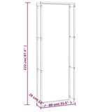 Firewood Rack Matt Black 80x28x222 cm Steel 350309