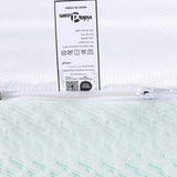 Mattress Topper White and Green 160 x 200 x 6 cm Jaquard Fabric 4106162