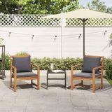 Chair with Cushion 2 pcs Brown and Dark Grey 65 x 60 x 76.5 cm 42006408