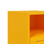 ZNTS Bedside Cabinets 2 pcs Mustard Yellow 36x39x60.5 cm Steel 846561