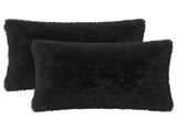 Cushion with Pillow HEERLEN 6 pcs Black PV Fleece 925168