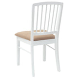 Dining Chairs 2 pcs White 50 x 52.5 x 91 cm Solid Rubber Wood 42020454