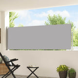 Patio Retractable Side Awning 100x500 cm Grey 48386