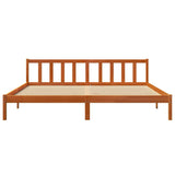 Bed Frame without Mattress Wax Brown 200x200 cm Solid Wood Pine 844813