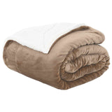 Throw Blanket Camel 220 x 240 cm Fleece 42016979