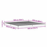 Floor Bed Frame Natural 180 x 220 cm Solid Pine Wood 869756