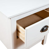 Bedside Cabinet Hill White 46x35x49.5 cm Solid Pine Wood 288904