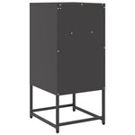 ZNTS Bedside Cabinet Black 36x39x78 cm Cold-rolled Steel 853410