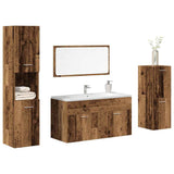 4 Piece Bathroom Furniture Set Old Wood Engineered Wood 3328589