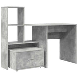 Desk Concrete Grey 131.5 x 50 x 106.5 cm Engineered Wood 3337268