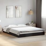 Bed Frame without Mattress Black 160x200 cm Engineered Wood 842008
