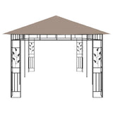 Gazebo with Mosquito Net 6x3x2.73 m Taupe 180 g/m 312253