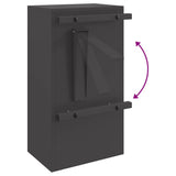 Mailbox with Storage with Door Black 30 x 20 x 55 cm Steel 874947