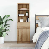 Bedside Cabinet Artisan Oak 39x35x125 cm Engineered Wood 861318