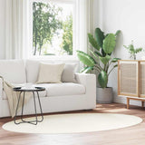 Area Rugs Oval HUARTE Cream 140 x 200 cm 100% Polyester 4103624