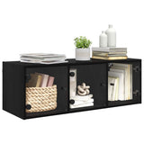 Wall Cabinet Black Oak 102 x 37 x 35 cm Engineered Wood 882921