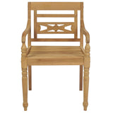 Batavia Chair Set of 4 Natural Teak 3073292