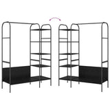 Clothes Rack with Shelf Black 120 x 44 x 160 cm Engineered Wood 868445