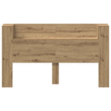 Headboard Cabinet with LED Artisian Oak 180 x 16.5 x 103.5 cm 8006546