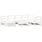 8 Piece Garden Sofa Set White Solid Wood Pine 3250557