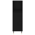 ZNTS 3 Piece Bathroom Furniture Set Black Engineered Wood 3190292