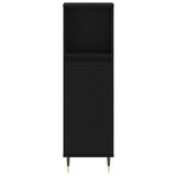 ZNTS 3 Piece Bathroom Furniture Set Black Engineered Wood 3190292