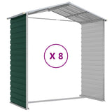 Garden Shed Green 191x725x198 cm Galvanised Steel 3188238