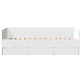 Daybed White Engineered Wood Single Pull-Out Daybed 3280818