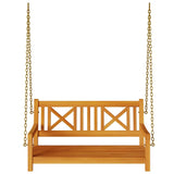 Garden Swing Bench Brown 119 x 35 x 47cm Solid Acacia wood 4105528