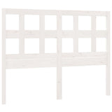 Bed Headboard White 185.5x4x100 cm Solid Wood Pine 818936