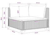 2 pcs Rattan Lounge Set with Cushions GENDT Natural Rattan 3429857