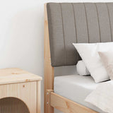 Upholstered Headboard Taupe 75 cm Solid Pine Wood 879427