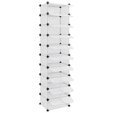 Shoe Rack Transparent 44x32x174 cm PP 340561