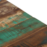 Coffee Table Silver Stainless Steel and Solid Reclaimed Wood 349984