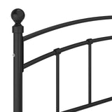 Bed Frame with Headboard without Mattress Black 160x200 cm Metal 324979