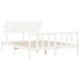 Bed Frame without Mattress White 160x200 cm Solid Wood Pine 3193477